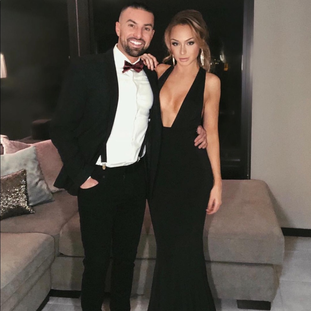 House of CB black gown New Years Miacova